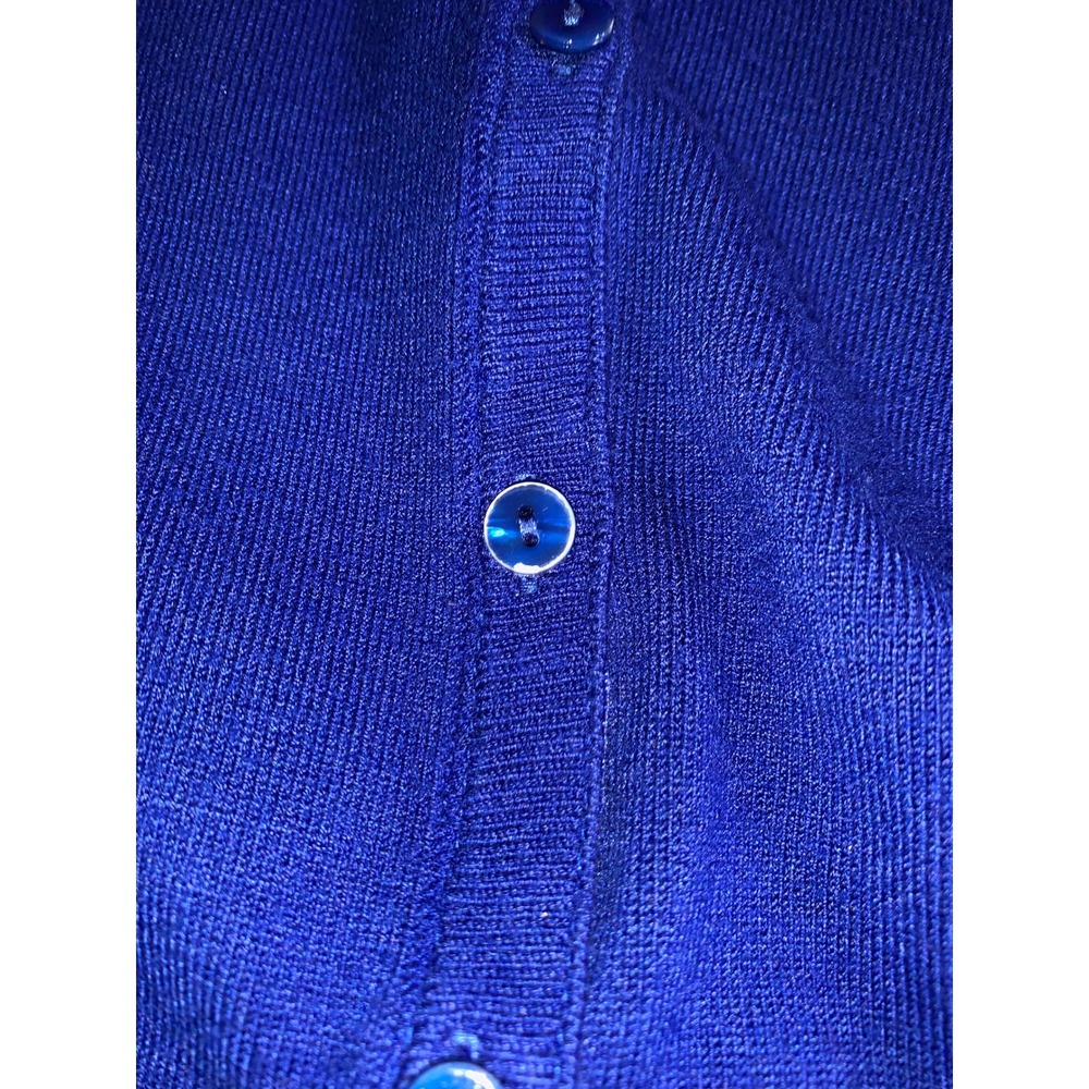 Maurices Womens Royal Blue V-Neck Button Front 3/4 Sleeve Cardigan Sweater Large - Picture 15 of 16